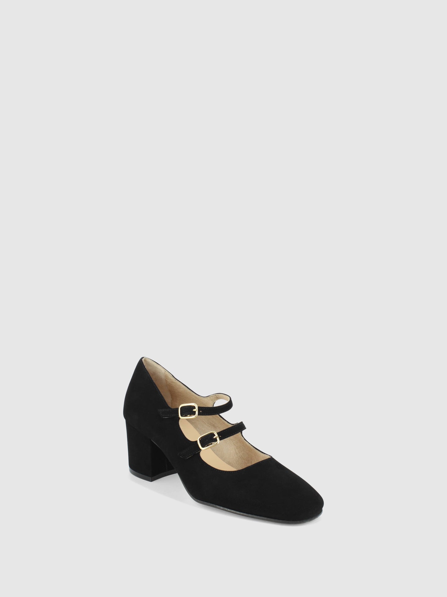 Sofia Costa Sapatos com Fivela em Preto